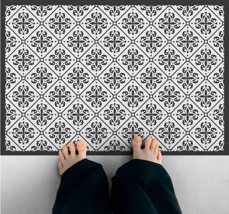 Classic victorian style pattern tile carpet - TenStickers