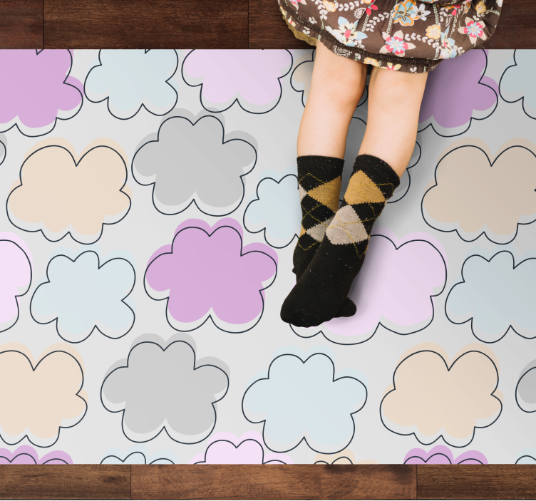 Cloudy Pastel playroom carpet - TenStickers