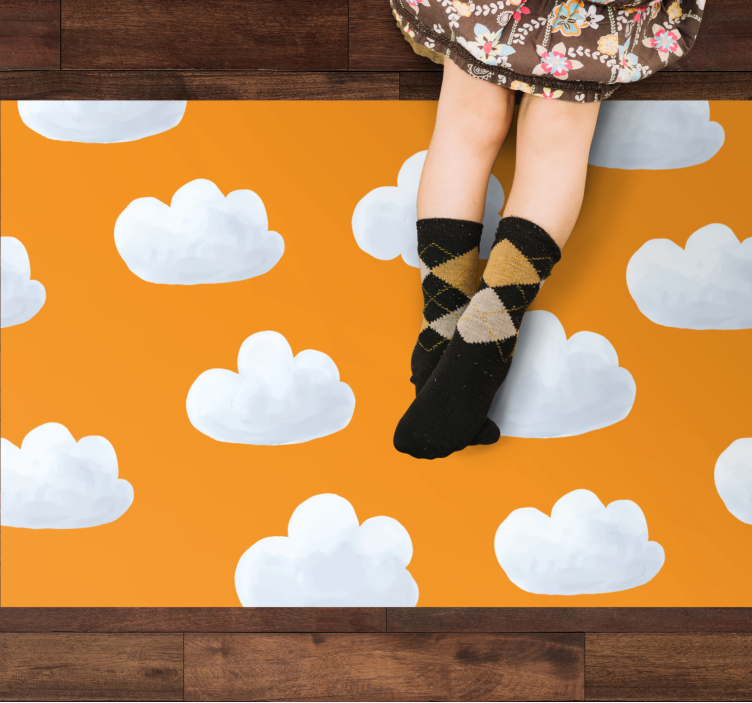 Cloudy Sky Floorcover playroom carpet - TenStickers