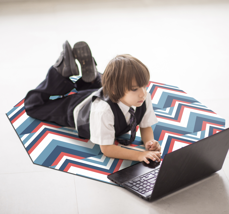 Fantastic color rays scandinavian vinyl rug - TenStickers