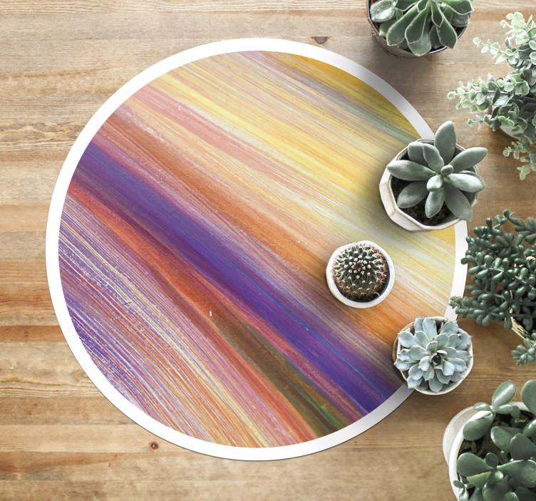 Colorful brush strokes textured vinyl rug - TenStickers
