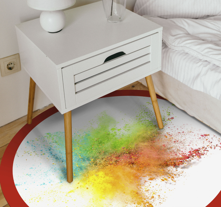 Colorful explosion effect bedroom vinyl rug - TenStickers