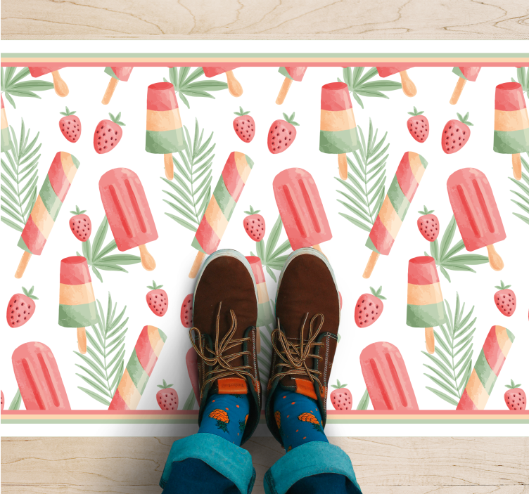 Colorful Ice Treats kids vinyl rug - TenStickers