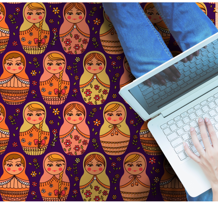 Colorful Matryoshka Dolls ethnic vinyl rug - TenStickers