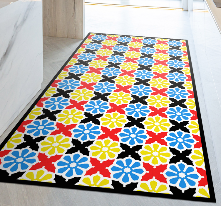 Colorful mosaic pattern mosaic vinyl rug - TenStickers