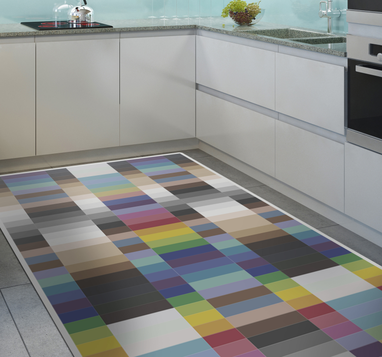 Colorful Stripe Pattern vinyl rug - TenStickers