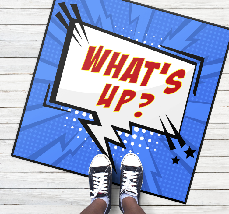 Comic Bubble Greeting custom rug - TenStickers