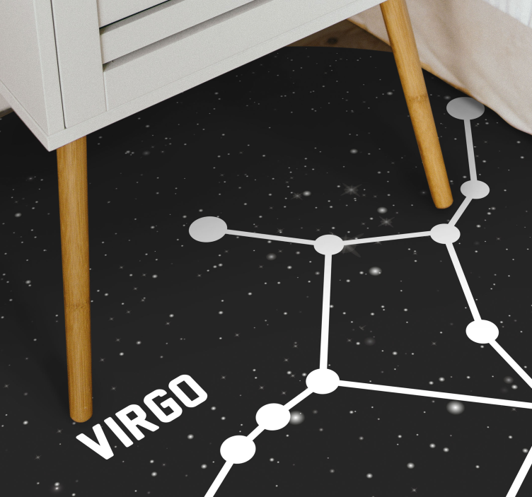Constellation Virgo star vinyl rug - TenStickers