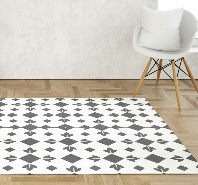 Contrast Tessellation textured vinyl rug - TenStickers
