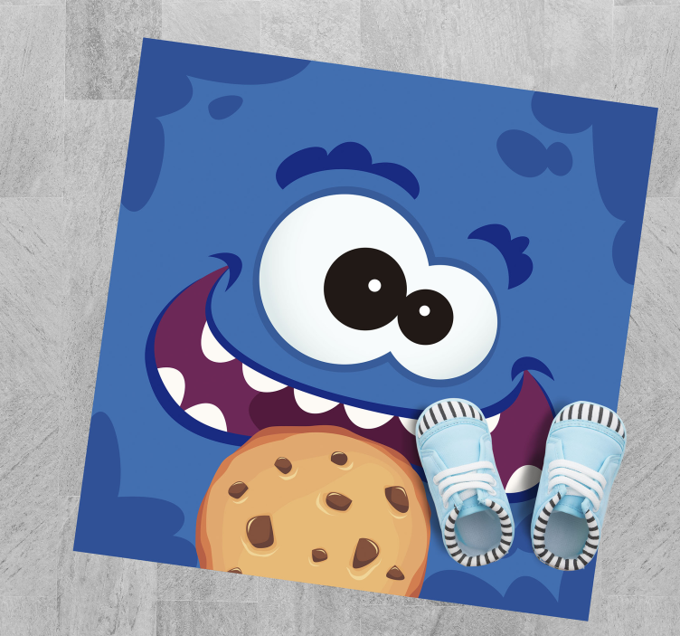 Cookie Monster Delight kids vinyl rug - TenStickers