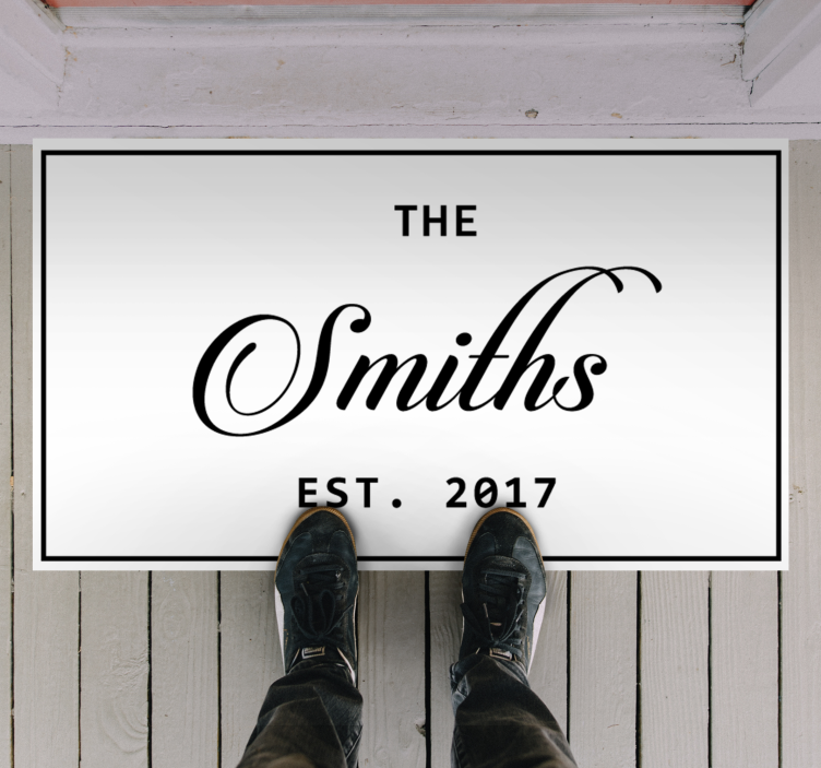 Cool family personalized personalised mat - TenStickers