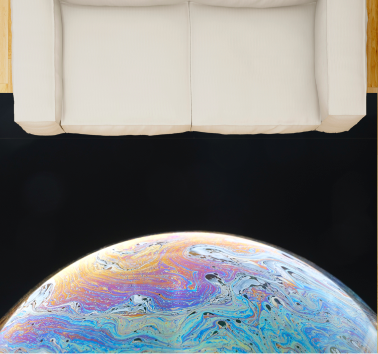 Cosmic colour sphere living room vinyl rug - TenStickers