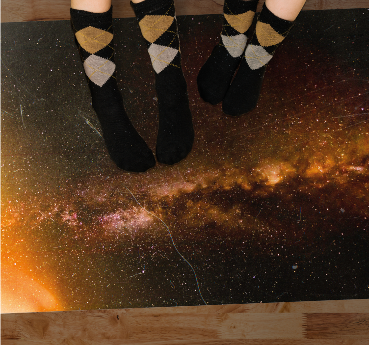 Cosmic Galaxy View star vinyl rug - TenStickers