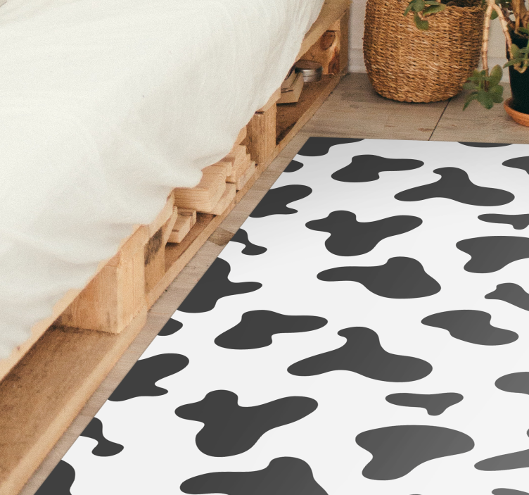 Cowhide Motif animal print vinyl rug - TenStickers