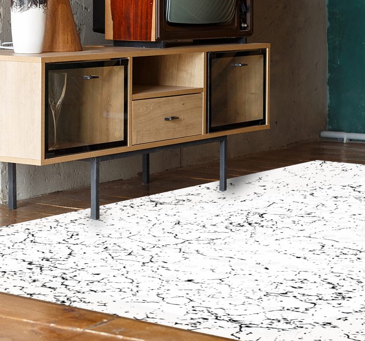 Cracked White Surface marble vinyl rug - TenStickers