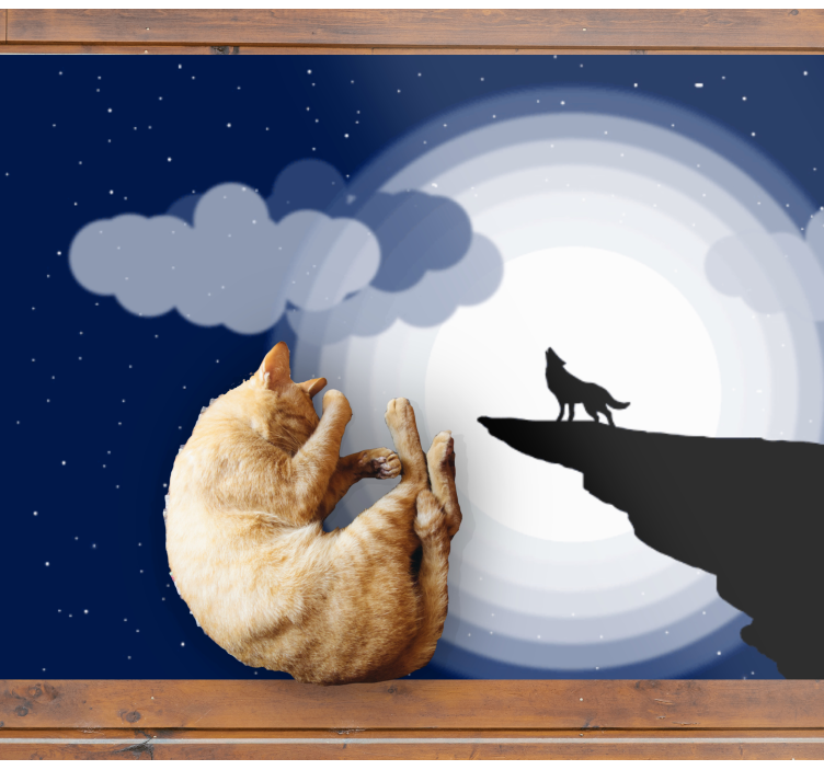 Crescent Moon Howl teen vinyl rug - TenStickers