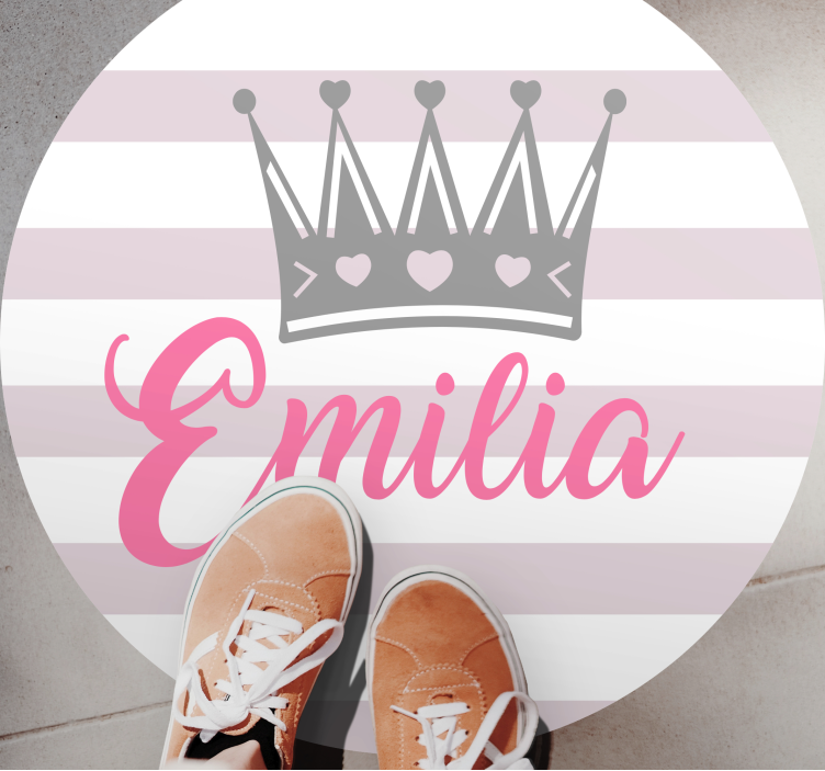 CROWN AND STRIPES custom vinyl rug - TenStickers