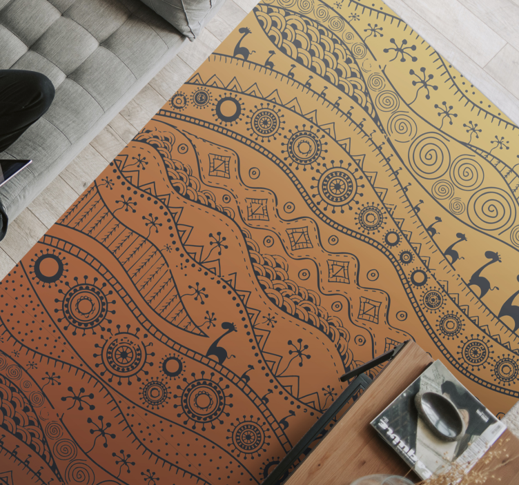 Cultural Abstract Patterns ethnic vinyl rug - TenStickers