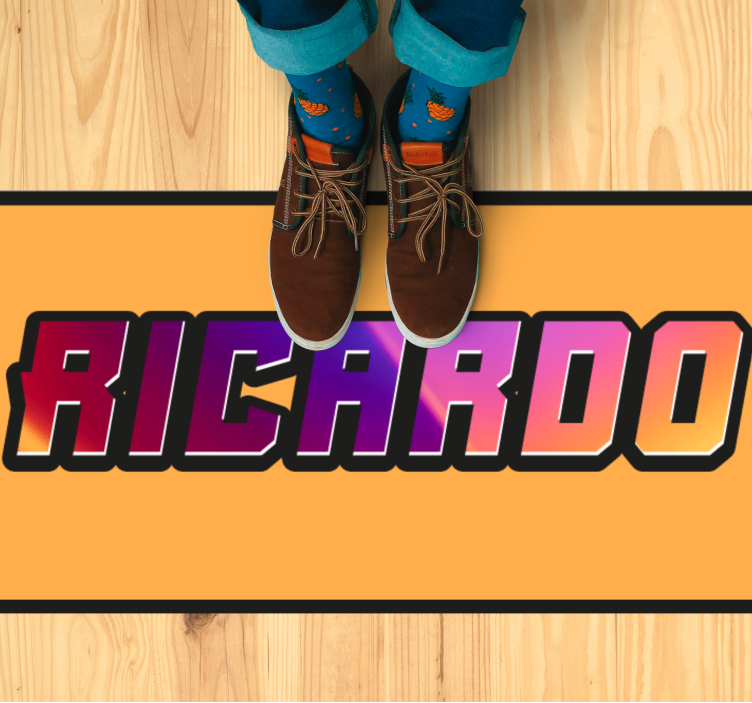 Custom textured name teen vinyl rug - TenStickers