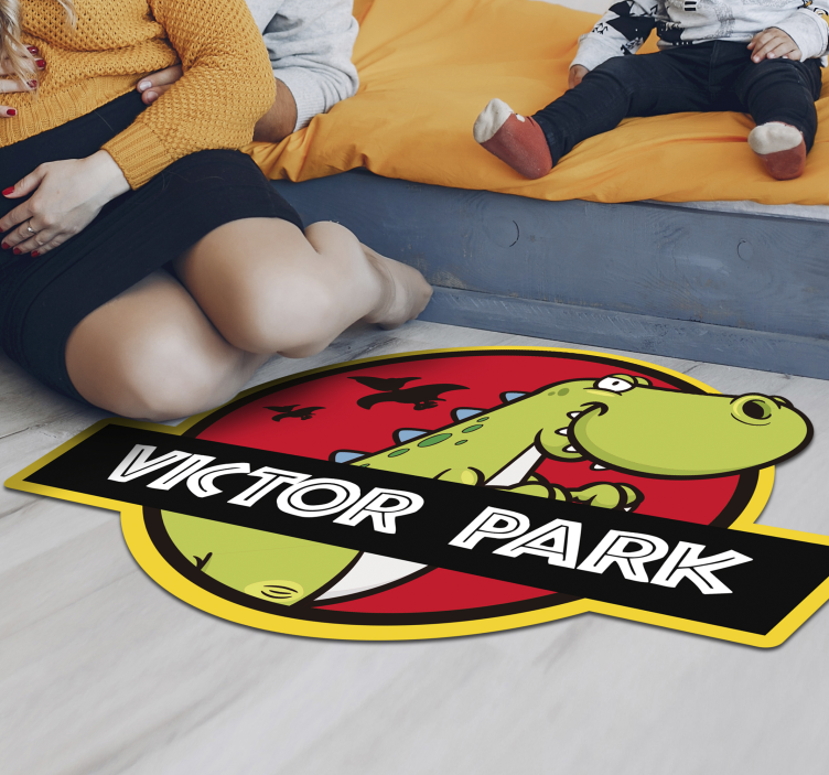 Customizable Dinosaur Emblem customised mats - TenStickers