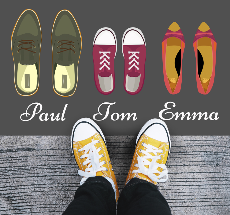 Customizable Footwear custom vinyl rug - TenStickers
