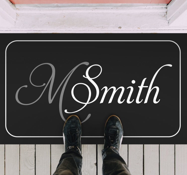 Customizable Monogram custom vinyl rug - TenStickers