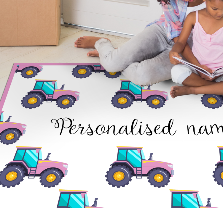 Customizable Tractor custom vinyl rug - TenStickers