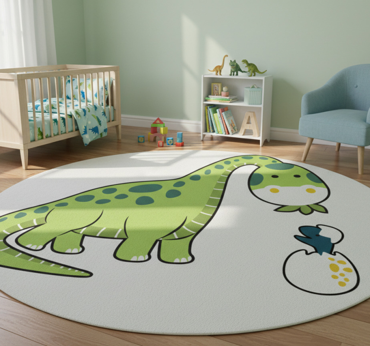 Cute dinosaur hatchling animal vinyl rug - TenStickers