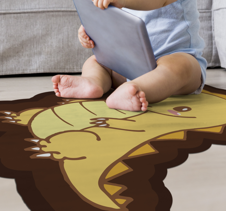 Cute dinosaur dinosaur kids vinyl rug - TenStickers