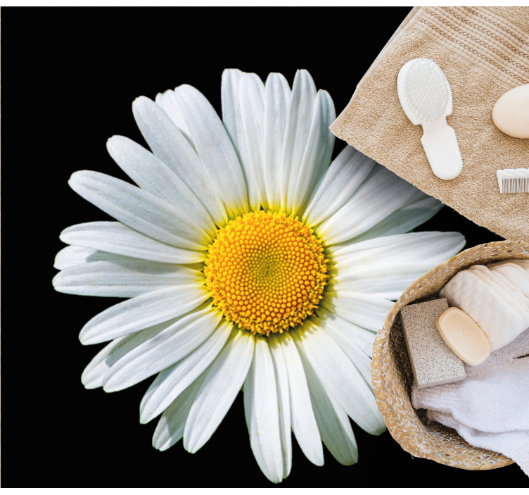 Daisy Blossom floral vinyl rug - TenStickers