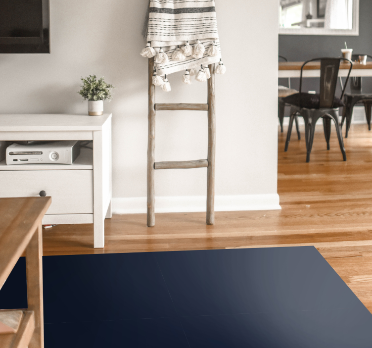 DEEP NAVY BLUE minimal vinyl rug - TenStickers