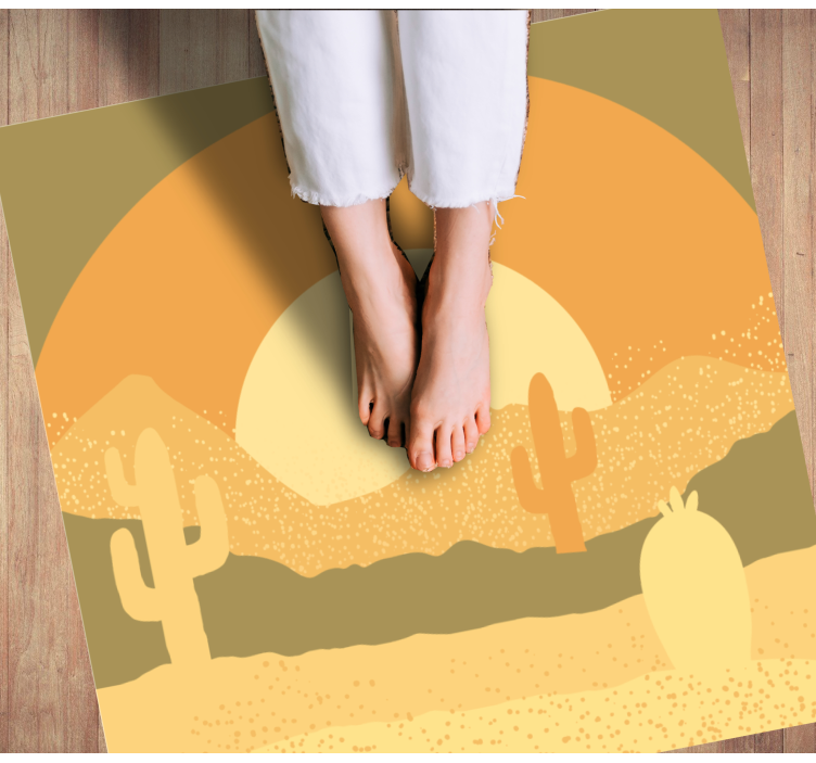 Desert Dusk Landscape nature vinyl rug - TenStickers