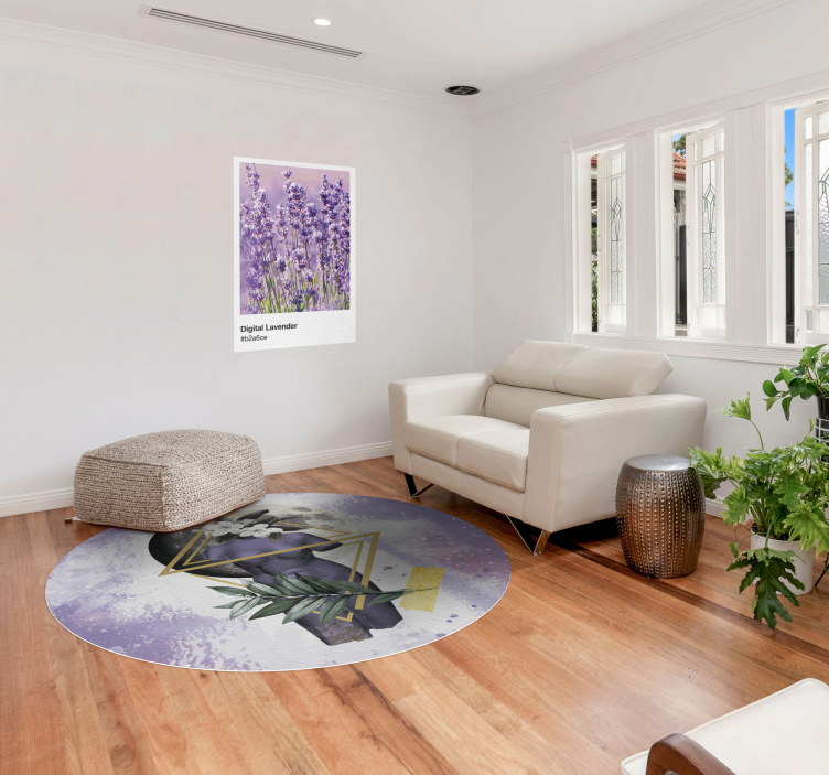 Digital collage modern rug - TenStickers