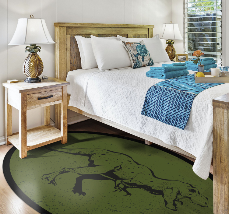 Kids vinyl rug dinosaur design - TenStickers