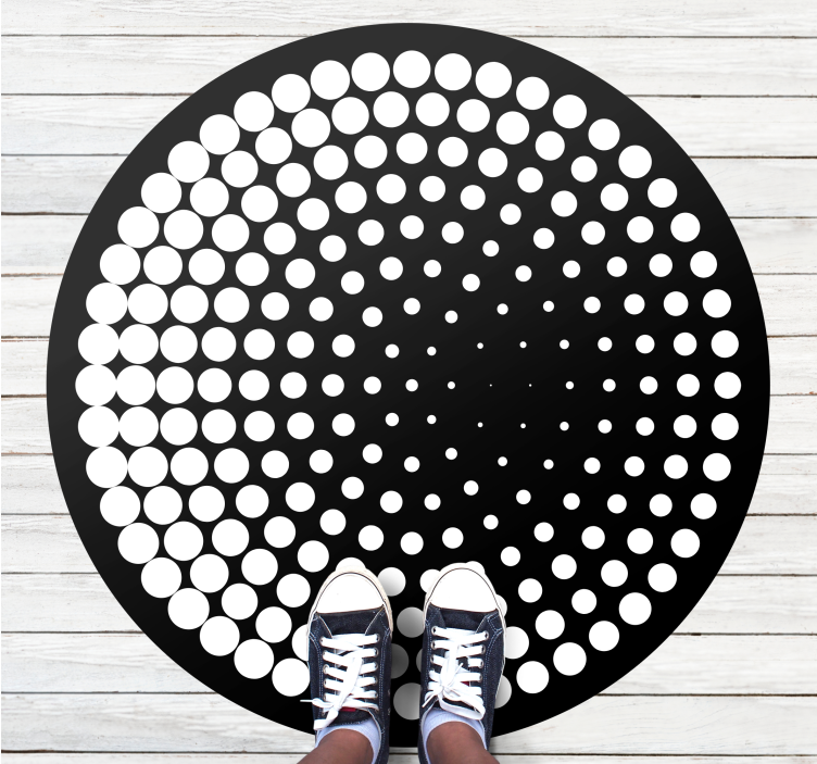Dotted Pattern geometric vinyl rug - TenStickers