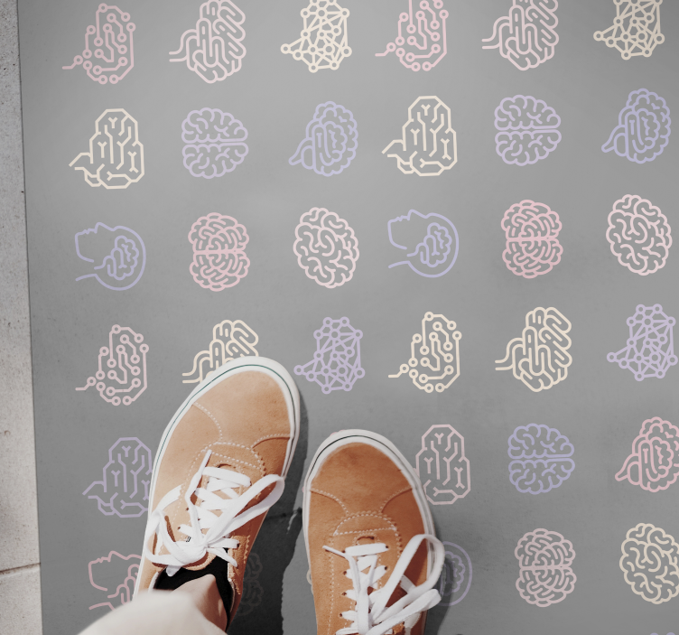 Educational Brain Patterns kids vinyl rug - TenStickers