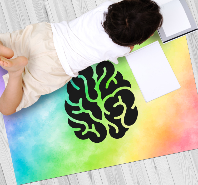 Educational Rainbow kids vinyl rug - TenStickers