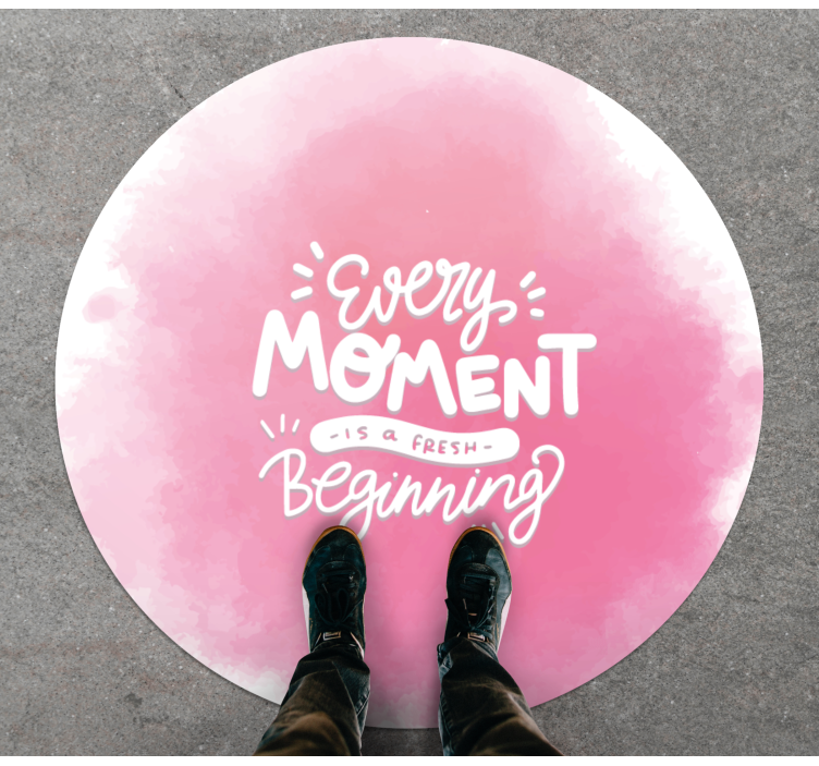Every Moment Beginning custom rug - TenStickers
