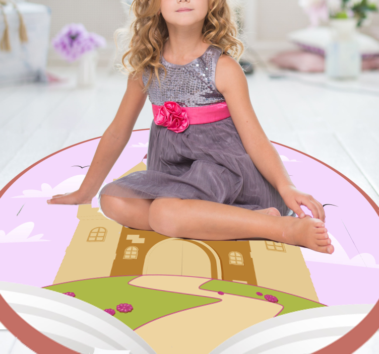 Fairytale Castle kids vinyl rug - TenStickers