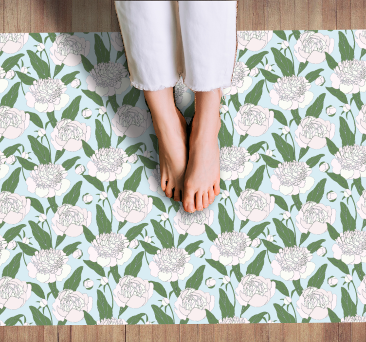 Floral Bloom Elegance flower rug - TenStickers