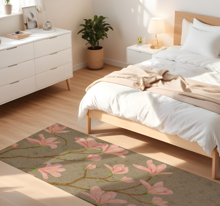 Floral Blossom Display flower rug - TenStickers