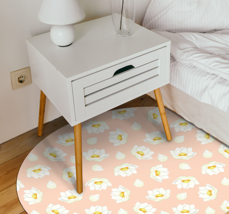 Floral blossom floral vinyl rug - TenStickers