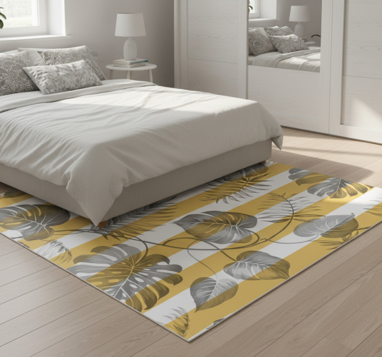 Floral vinyl rug sliding wardrobe door - TenStickers