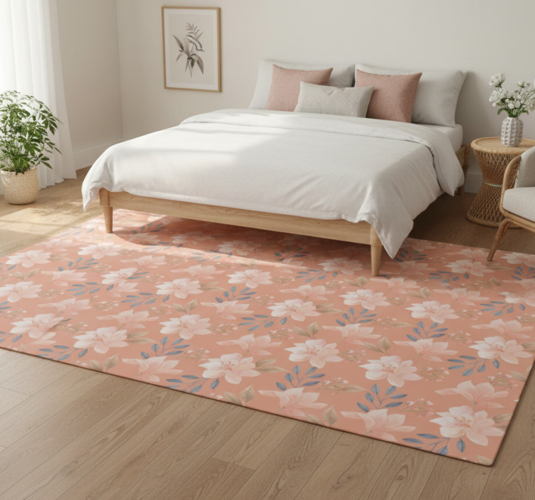 Flower rug blossom floral design - TenStickers