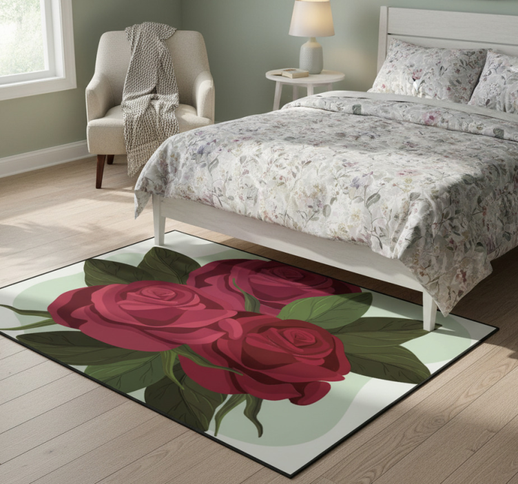 Flower rug rose arrangement - TenStickers