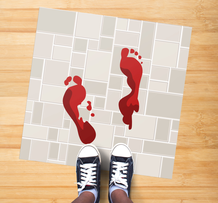 Footprint Trail halloween vinyl rug - TenStickers