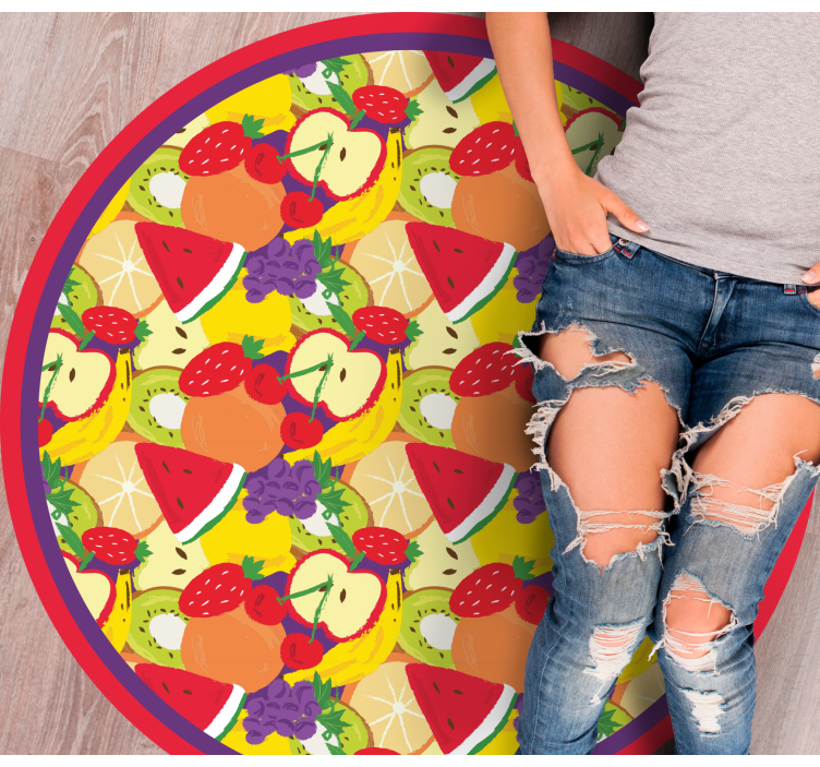Fruit medley pattern kitchen vinyl rug - TenStickers