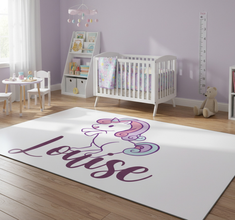 Funny small unicorn animal vinyl rug - TenStickers