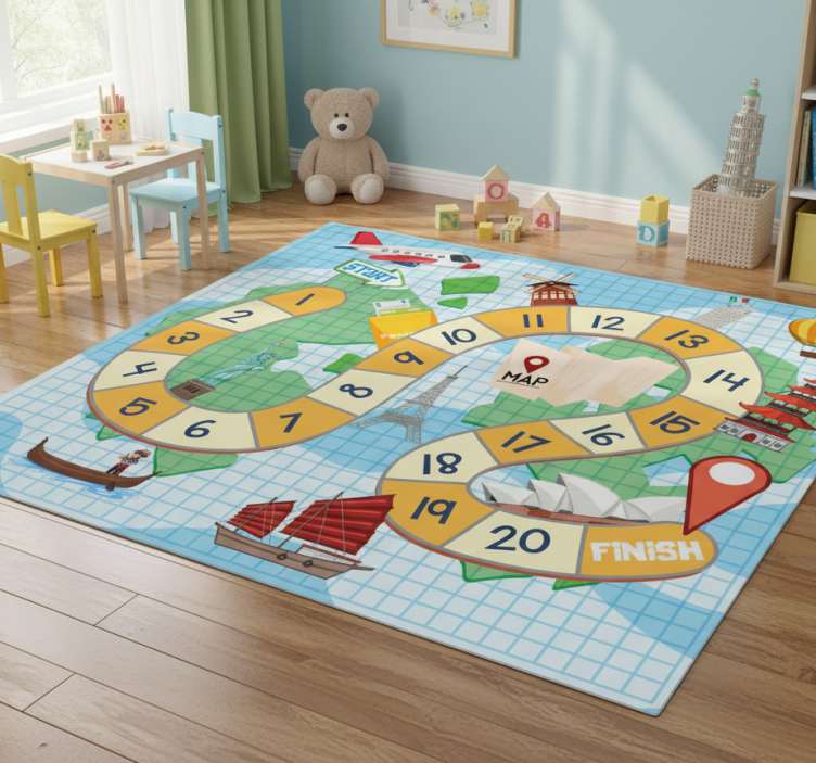 Game vinyl rug board game map design - TenStickers