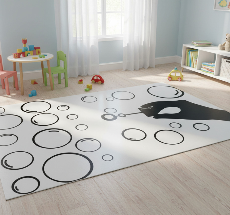 Game vinyl rug bubble hand silhouette - TenStickers